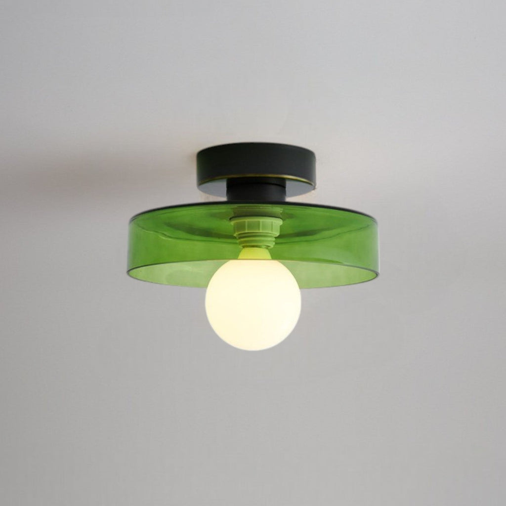 Plafonnier LED Verre Bauhaus — Diffuseur Dôme