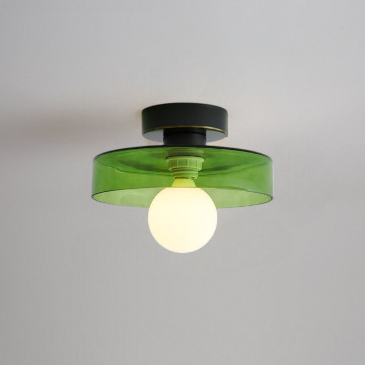 Plafonnier LED Verre Bauhaus — Diffuseur Dôme