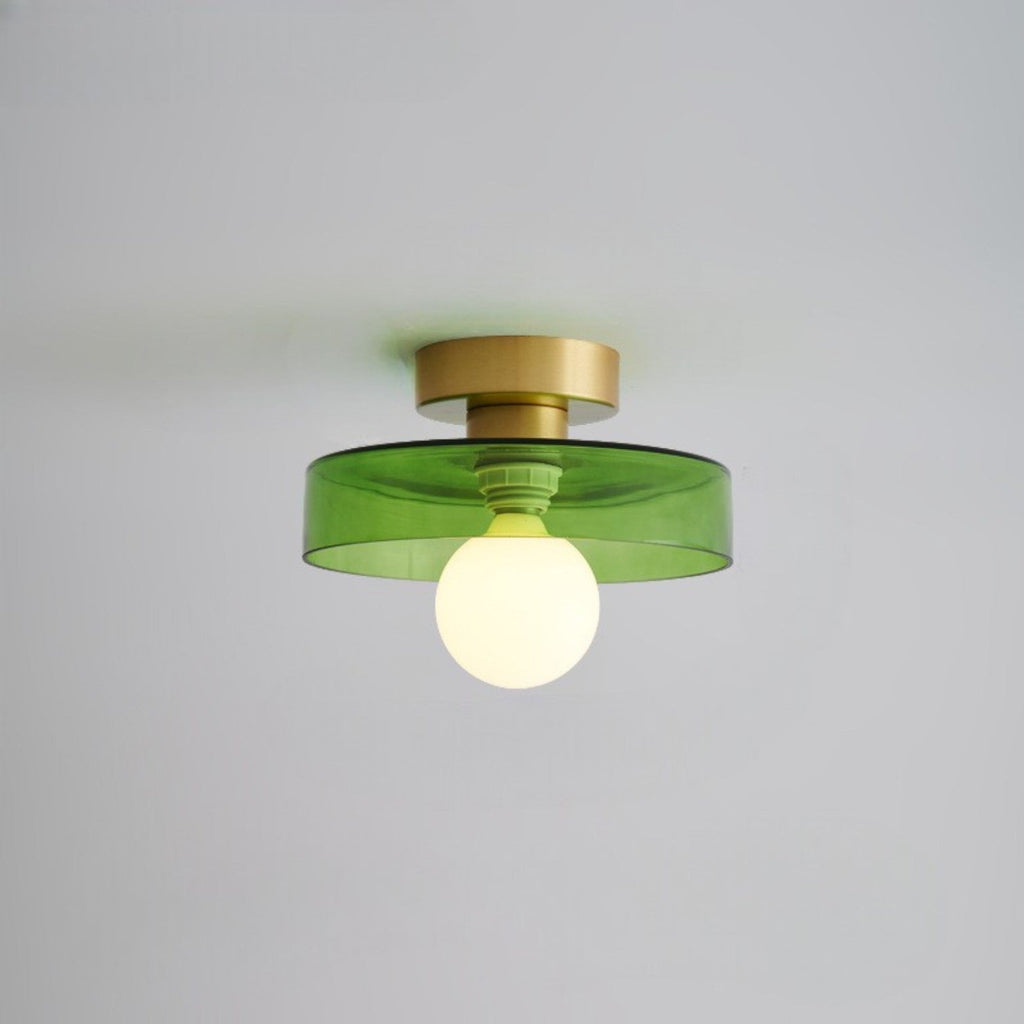 Plafonnier LED Verre Bauhaus — Diffuseur Dôme