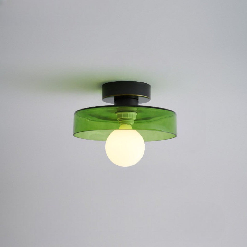 Plafonnier LED Verre Bauhaus — Diffuseur Dôme