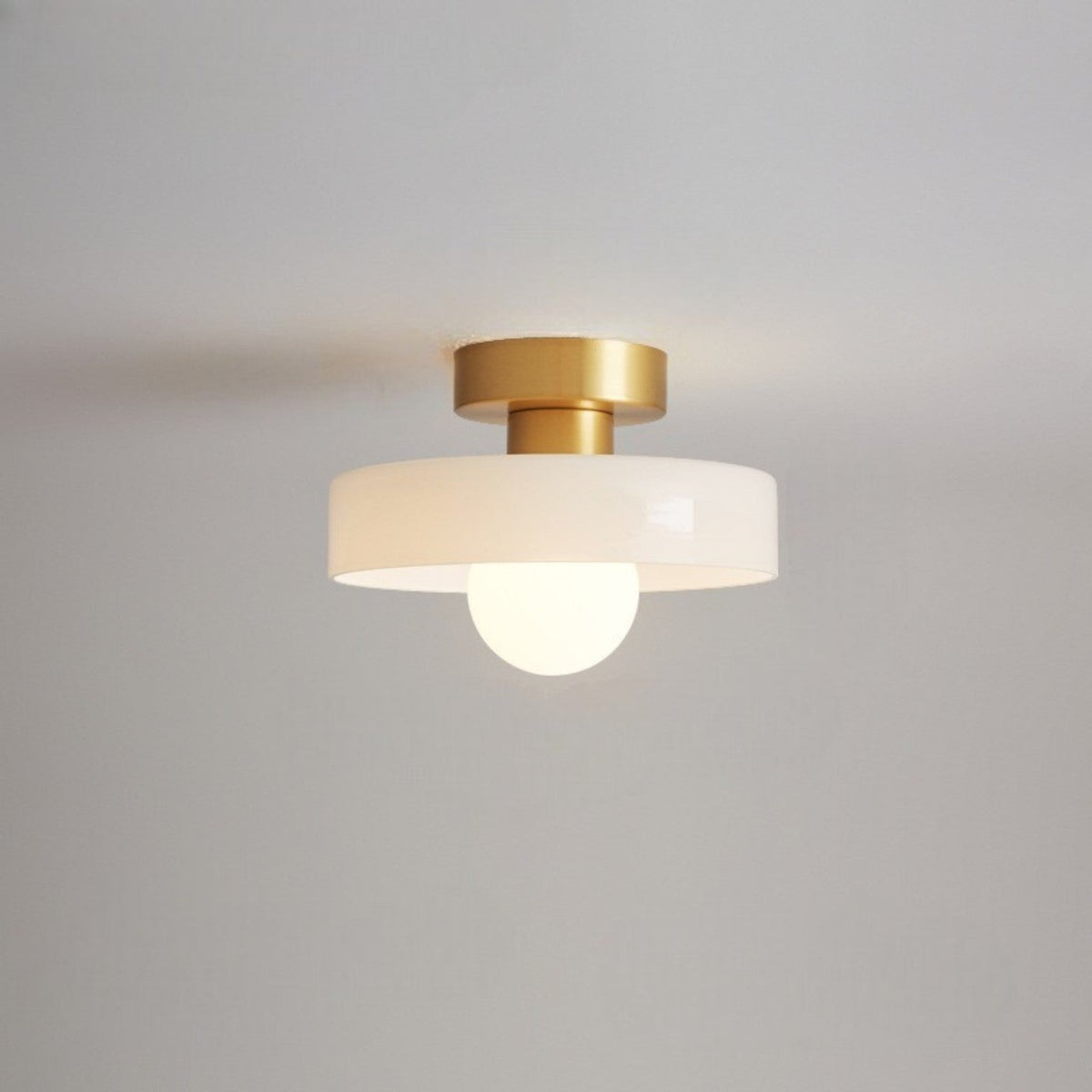 Plafonnier LED Verre Bauhaus — Diffuseur Dôme
