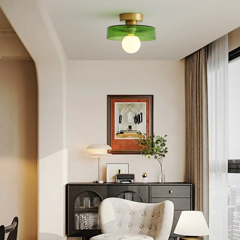 Plafonnier LED Verre Bauhaus — Diffuseur Dôme