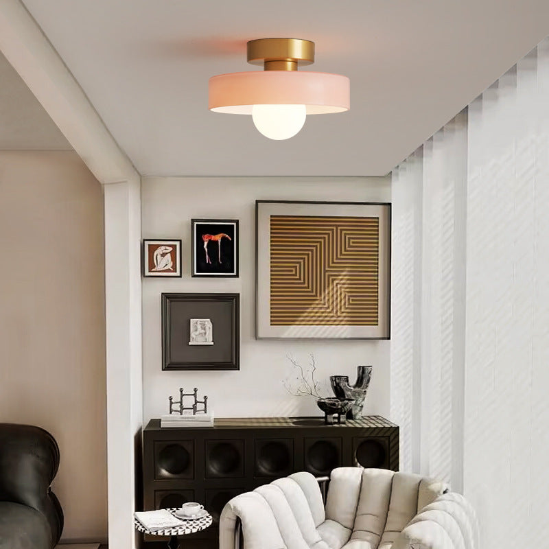 Plafonnier LED Verre Bauhaus — Diffuseur Dôme