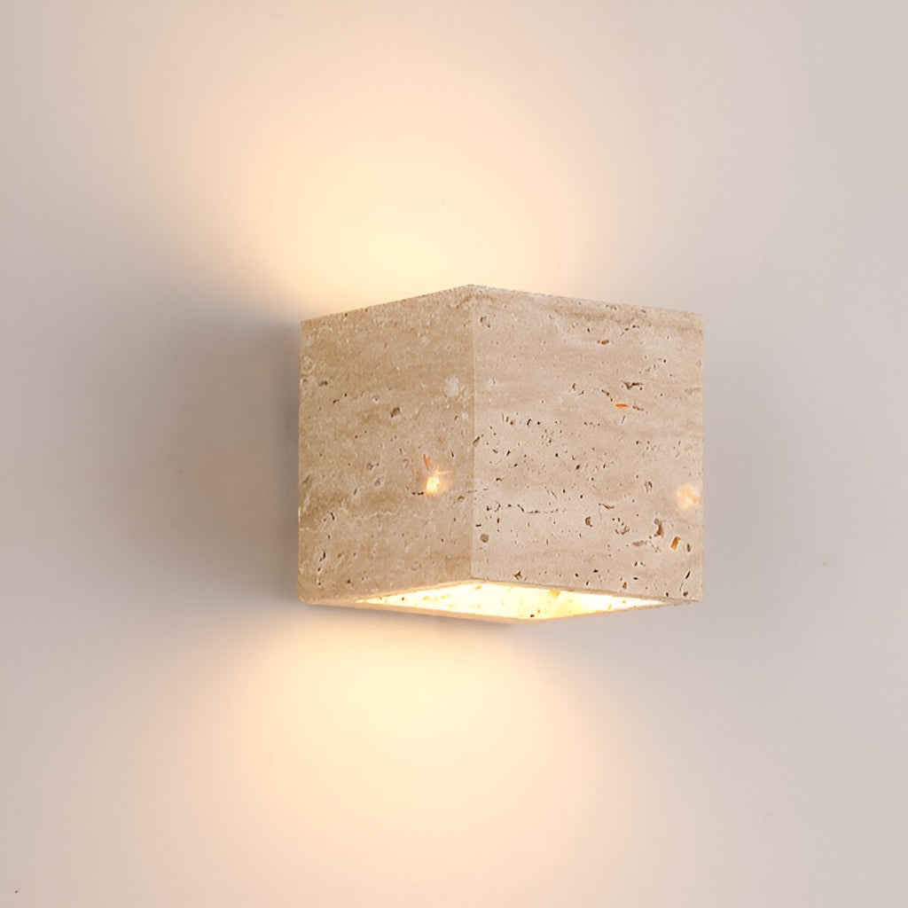 Applique Murale Travertin LED — Éclairage Extérieur Design