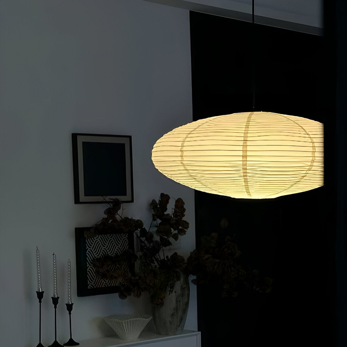 Suspension Papier Xuan Japandi — Lumière Tamisée Zen