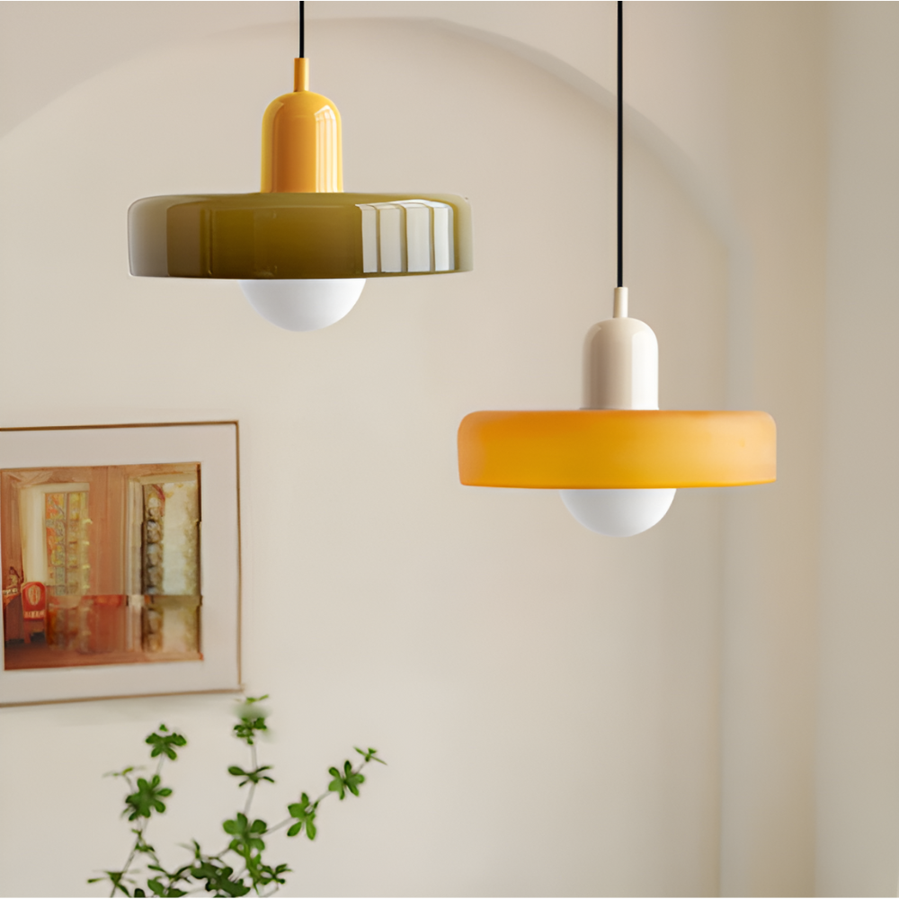 Suspension Globe Verre Opale — Hauteur Réglable