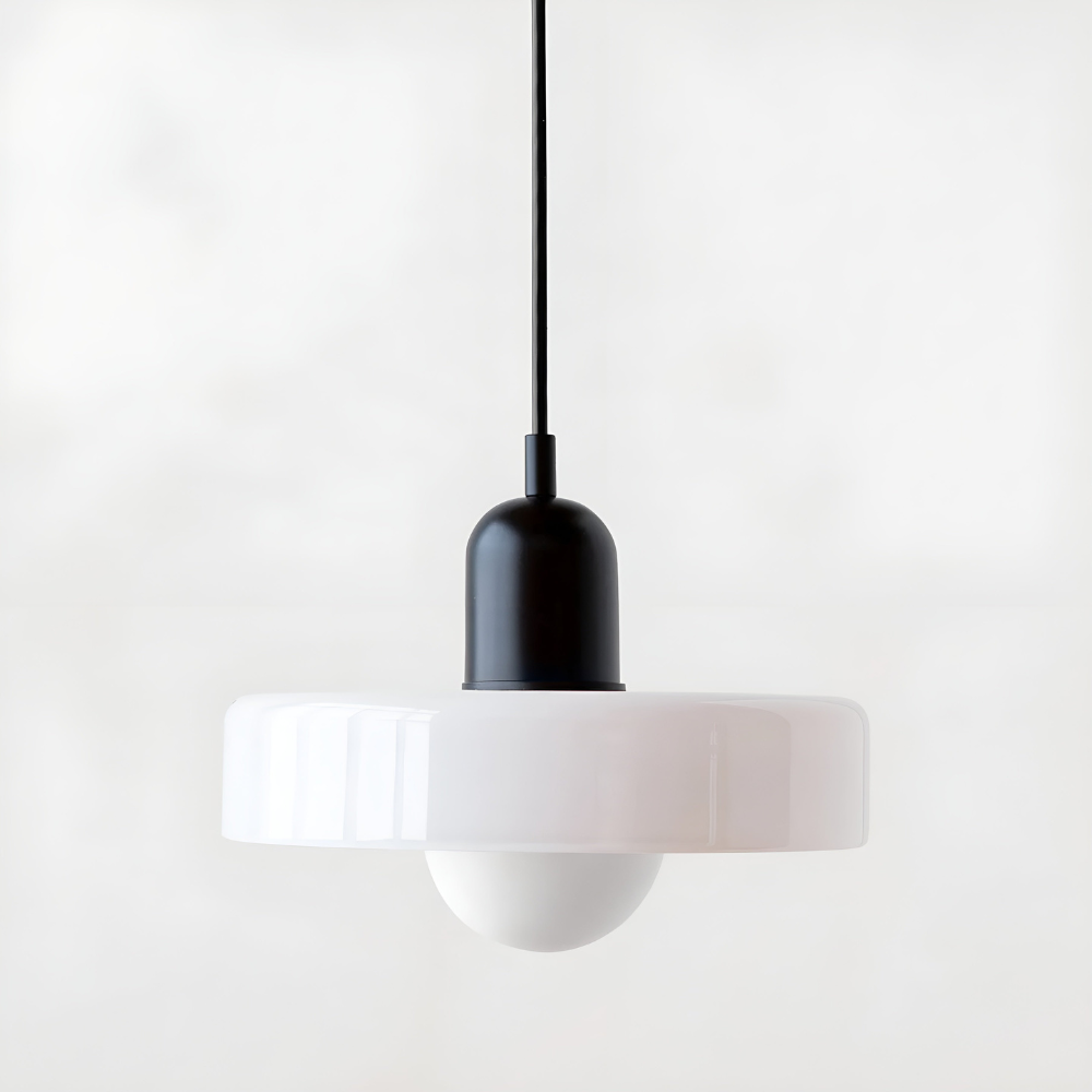 Suspension Globe Verre Opale — Hauteur Réglable