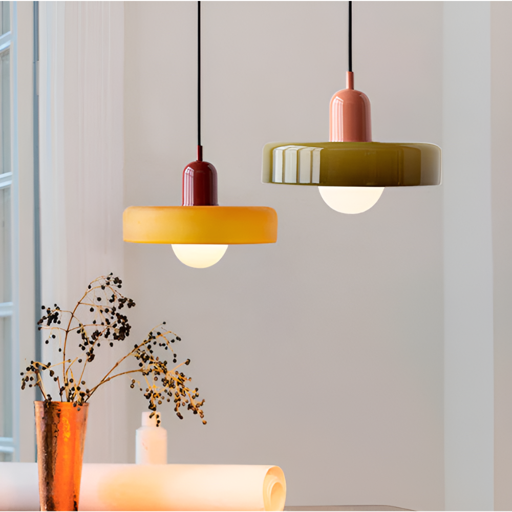 Suspension Globe Verre Opale — Hauteur Réglable