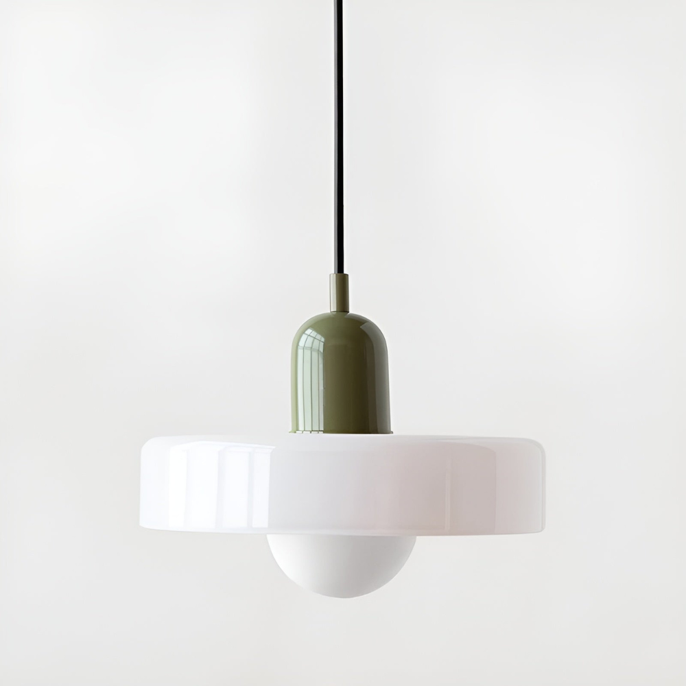 Suspension Globe Verre Opale — Hauteur Réglable