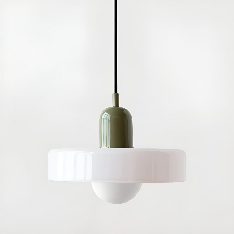Suspension Globe Verre Opale — Hauteur Réglable