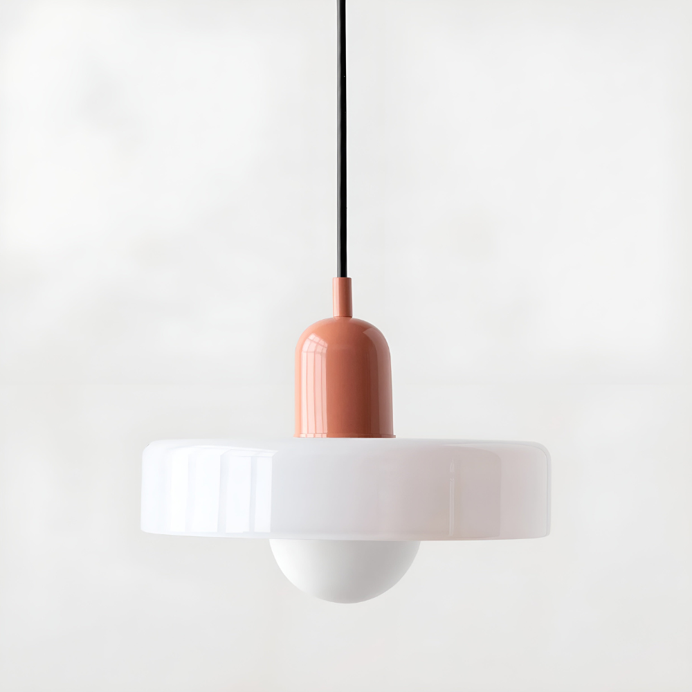 Suspension Globe Verre Opale — Hauteur Réglable