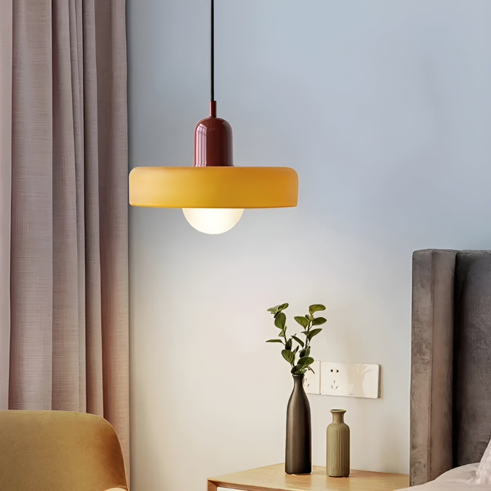Suspension Globe Verre Opale — Hauteur Réglable