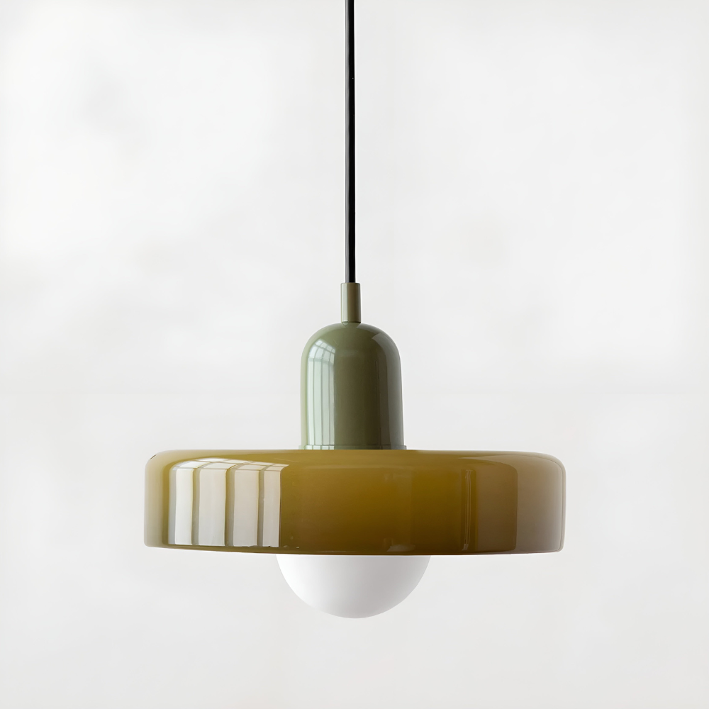 Suspension Globe Verre Opale — Hauteur Réglable