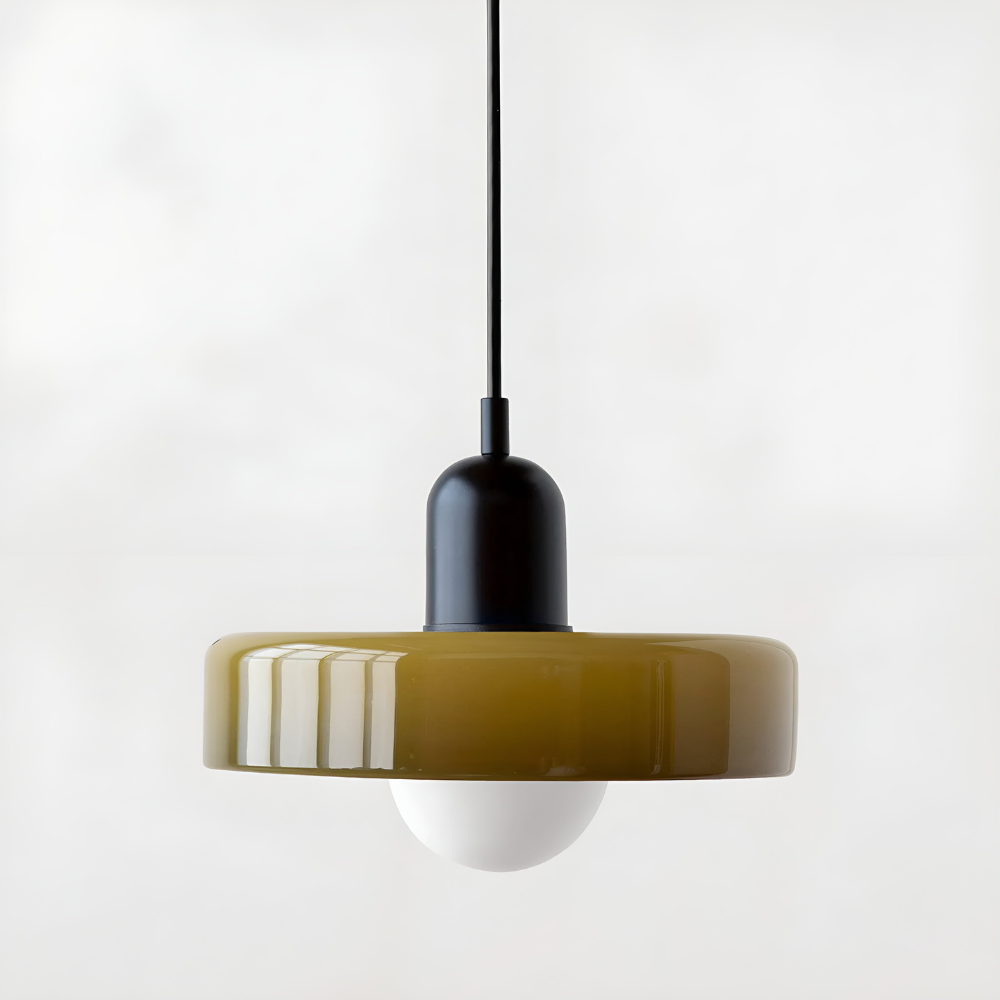 Suspension Globe Verre Opale — Hauteur Réglable