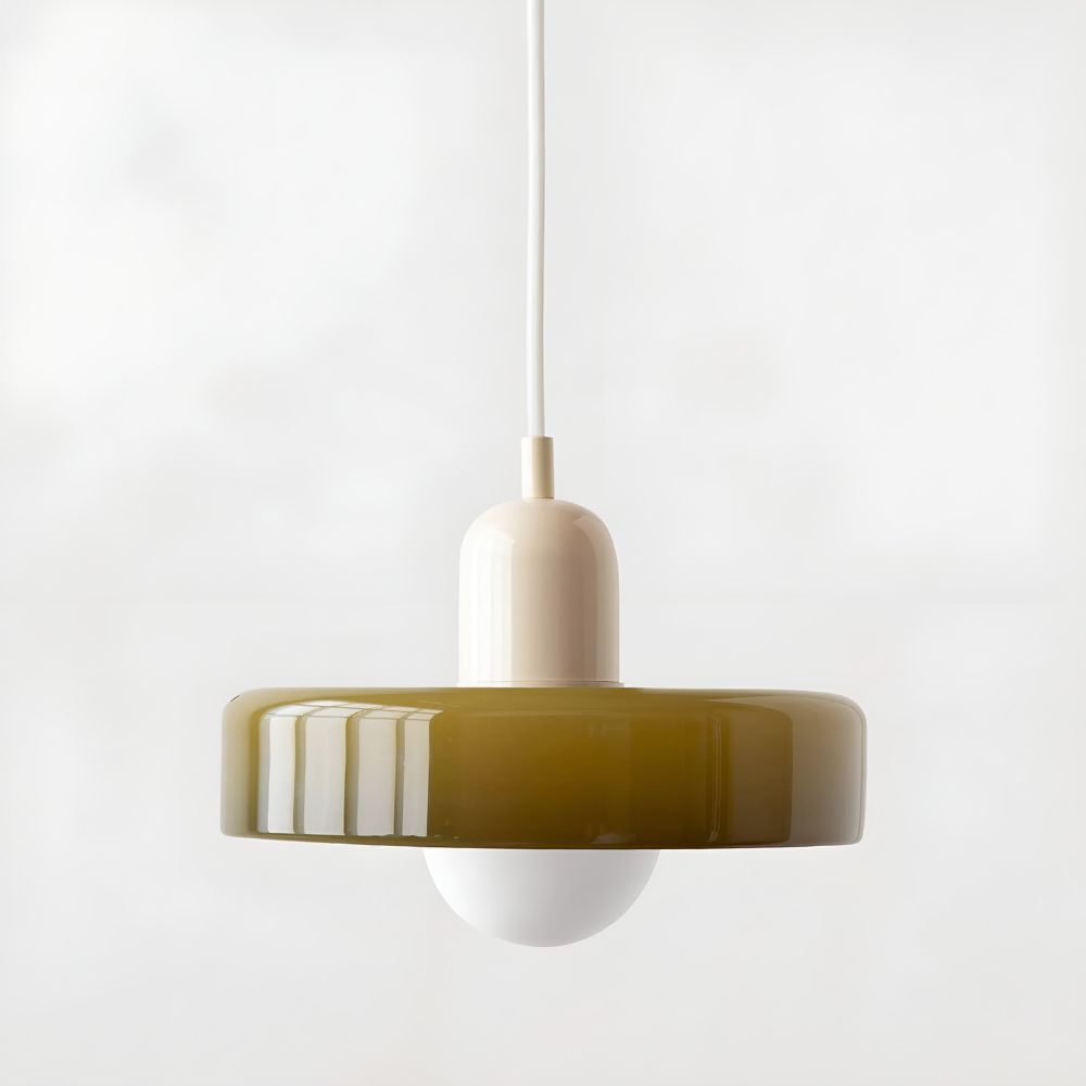 Suspension Globe Verre Opale — Hauteur Réglable