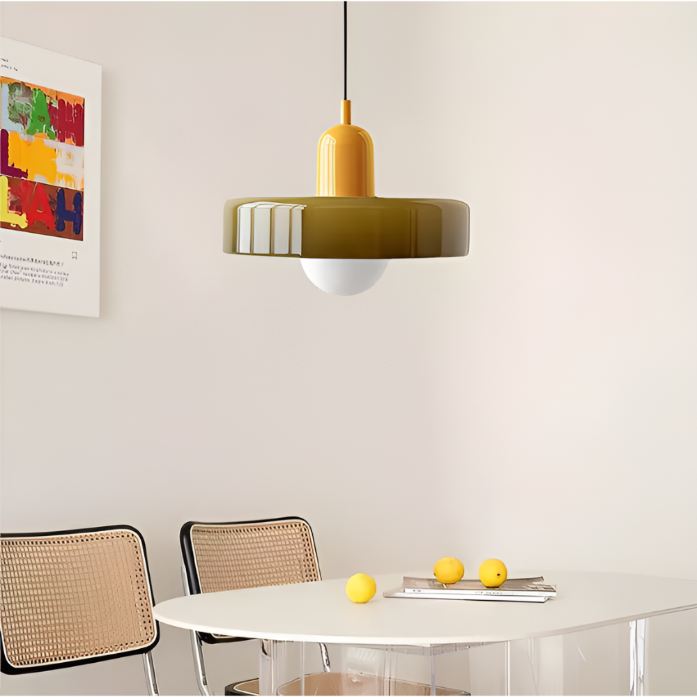 Suspension Globe Verre Opale — Hauteur Réglable