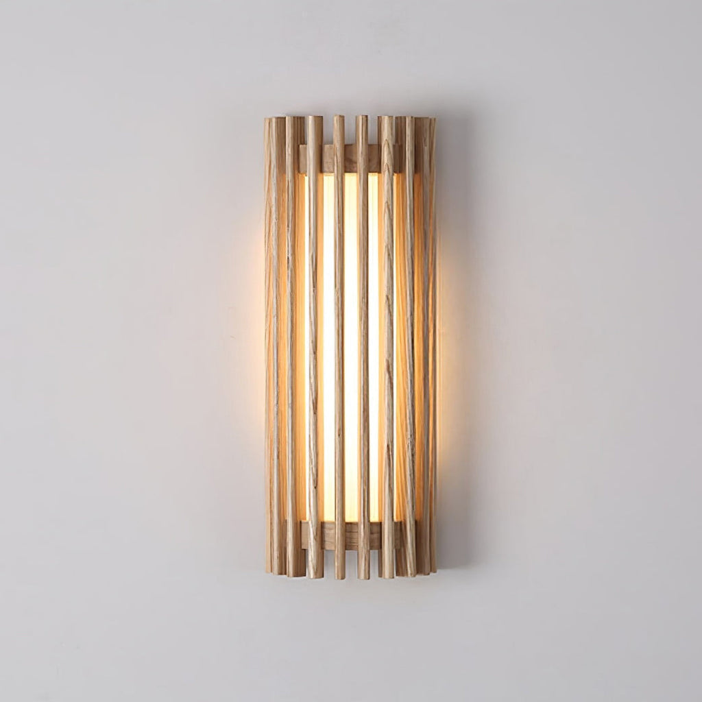 Applique Murale Lattes Noyer — Diffuseur Linéaire Vertical