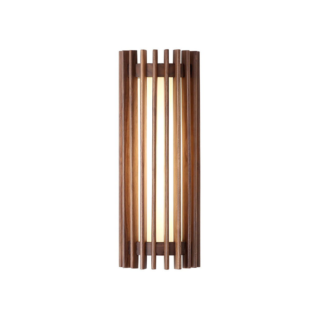 Applique Murale Lattes Noyer — Diffuseur Linéaire Vertical