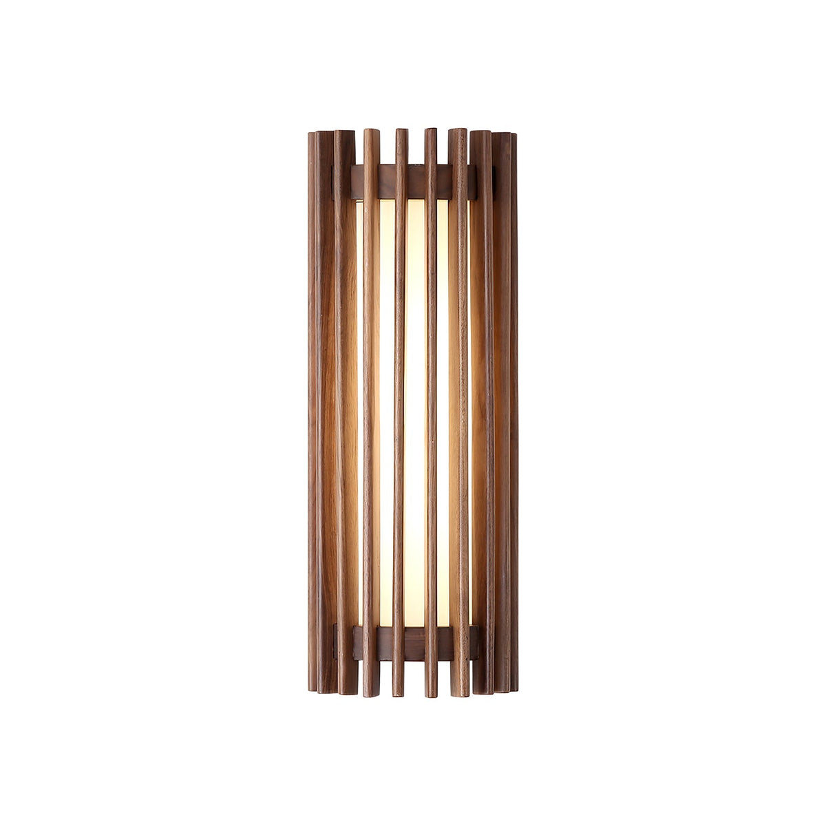 Applique Murale Lattes Noyer — Diffuseur Linéaire Vertical