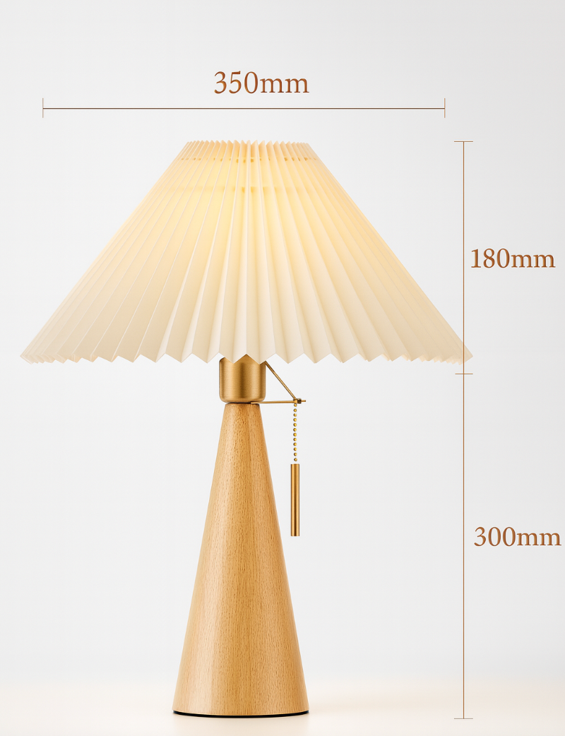 Lampe de Table Japonaise Bois et Papier Washi — Zen