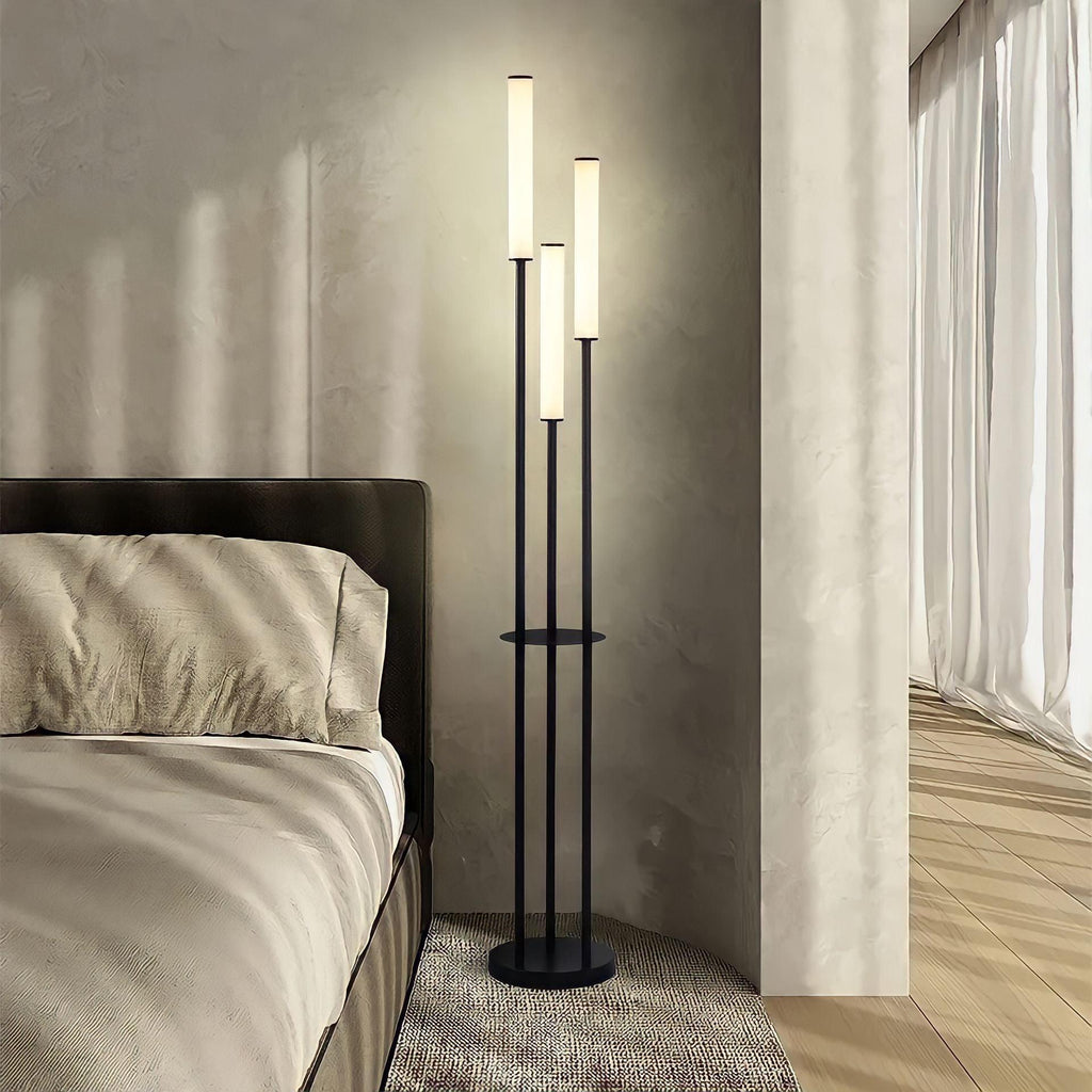 Lampadaire LED 3 Bras Rotatifs — Pied Trépied Métal