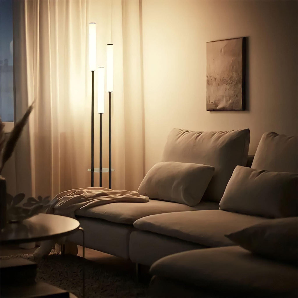 Lampadaire LED 3 Bras Rotatifs — Pied Trépied Métal