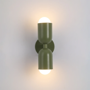 Applique Murale Cylindre Fer Forgé LED — Double Éclairage