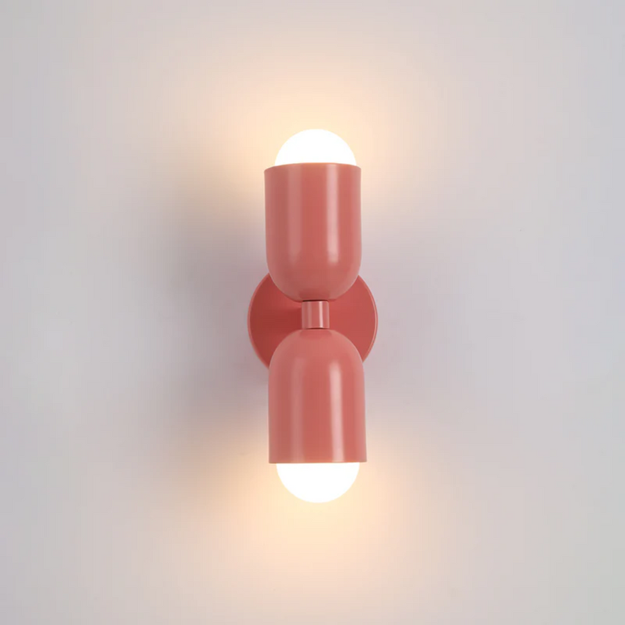 Applique Murale Cylindre Fer Forgé LED — Double Éclairage
