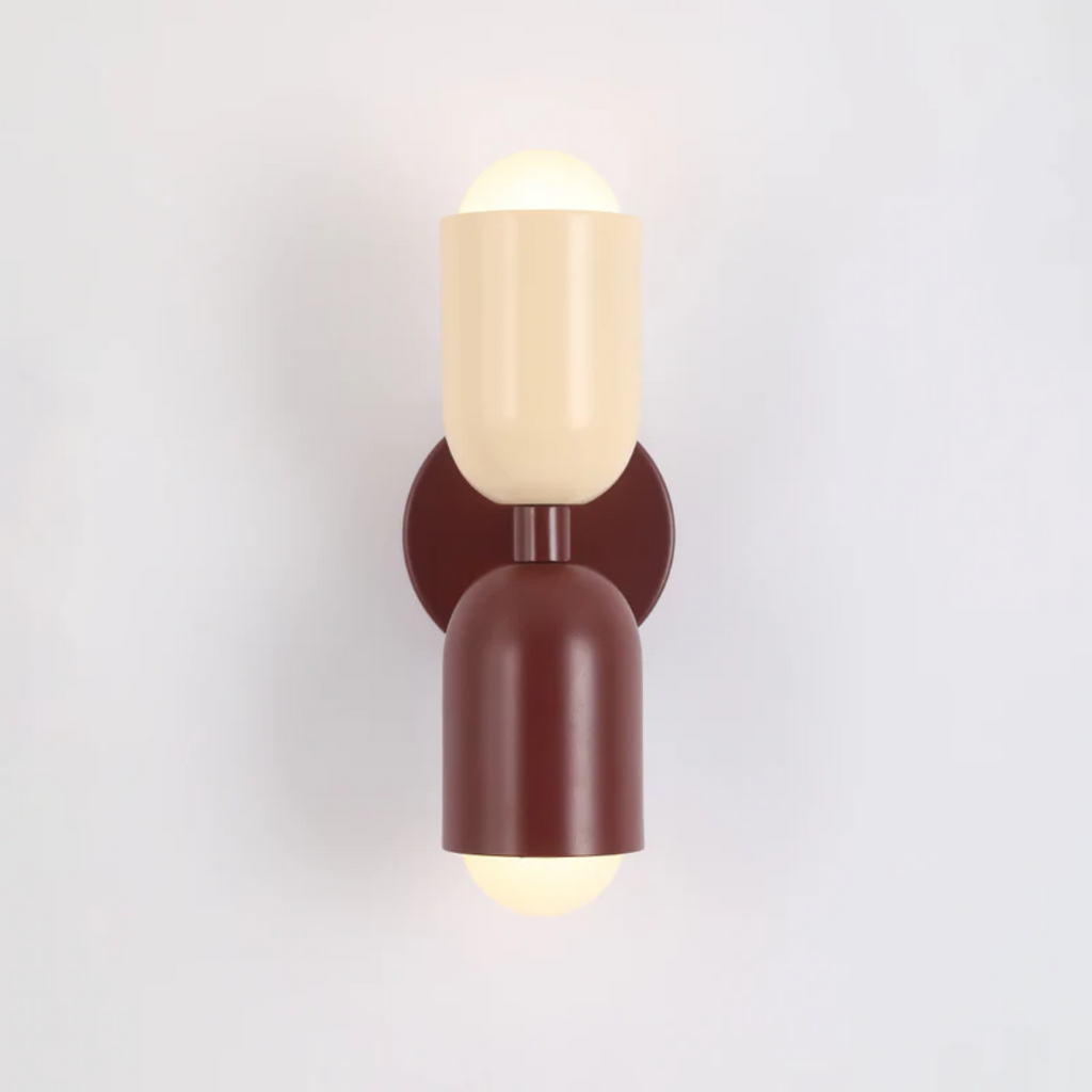 Applique Murale Cylindre Fer Forgé LED — Double Éclairage