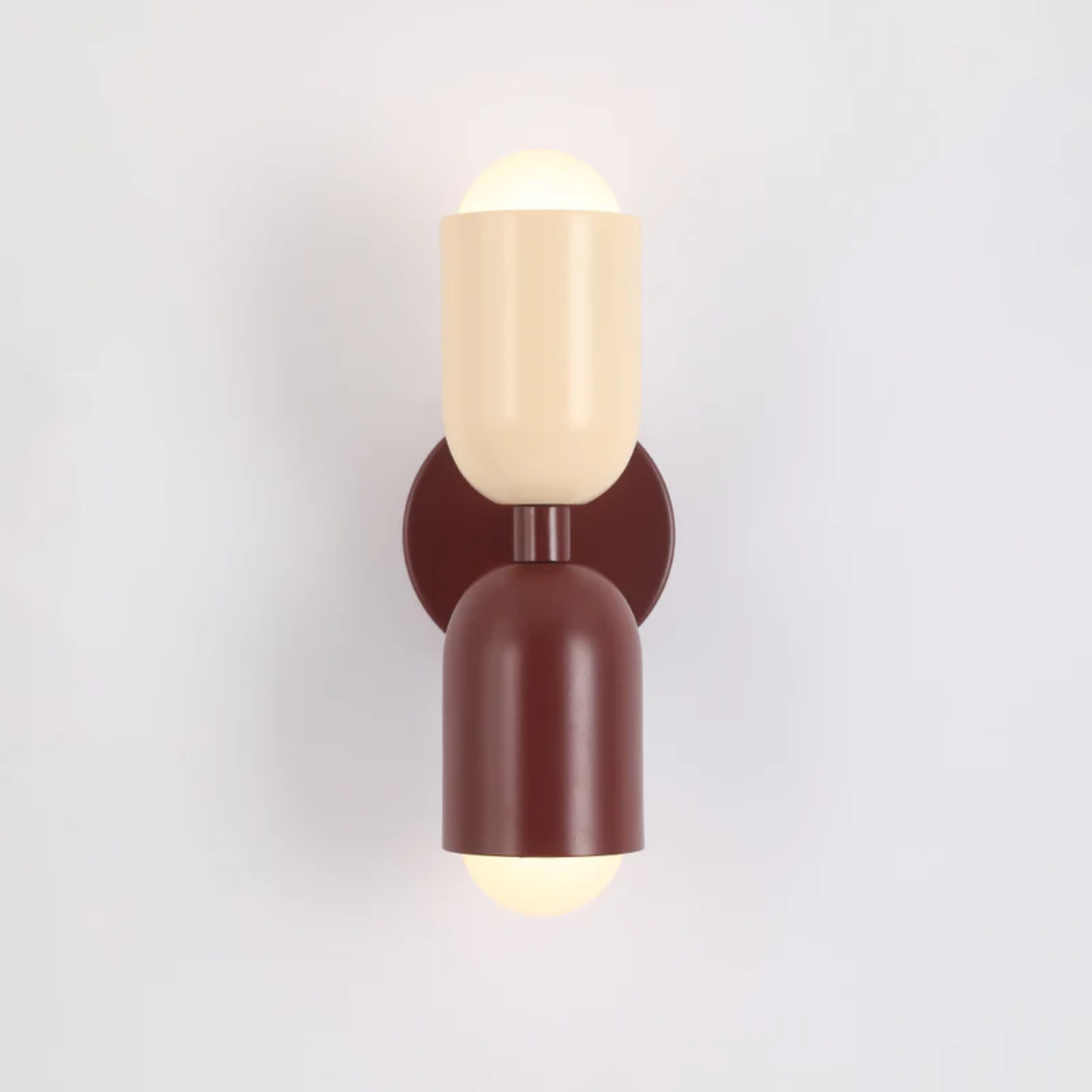 Applique Murale Cylindre Fer Forgé LED — Double Éclairage
