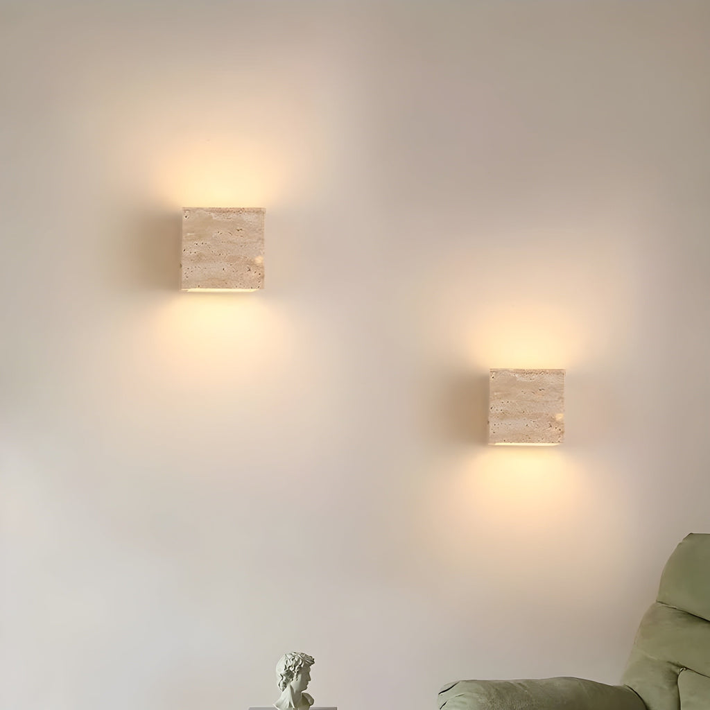 Applique Murale Travertin LED — Éclairage Extérieur Design
