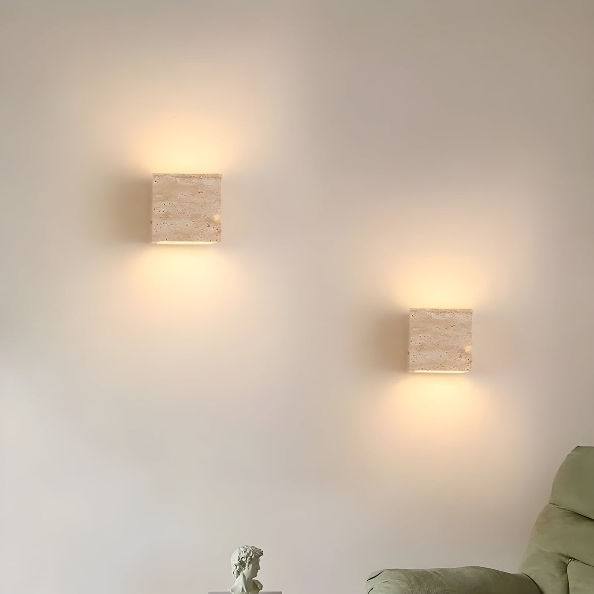 Applique Murale Travertin LED — Éclairage Extérieur Design
