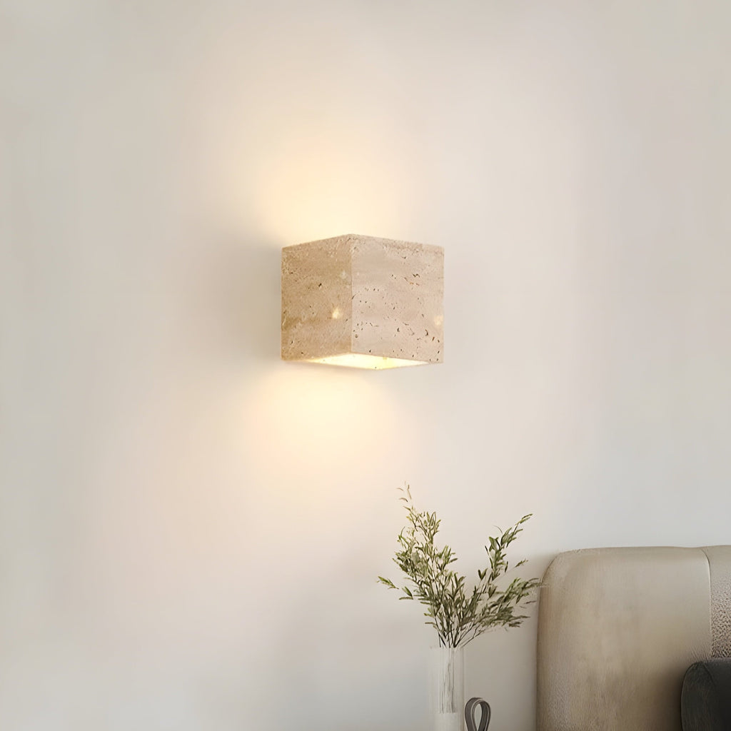 Applique Murale Travertin LED — Éclairage Extérieur Design