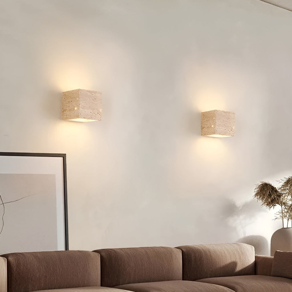 Applique Murale Travertin LED — Éclairage Extérieur Design