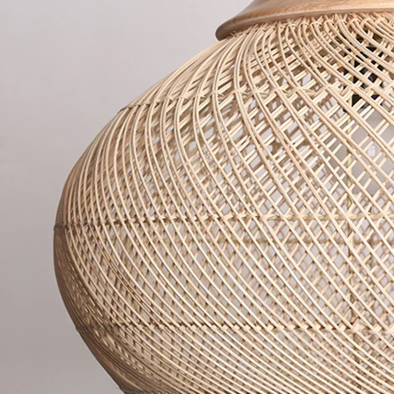 Suspension Rotin Tressé Main — Dôme Artisanal