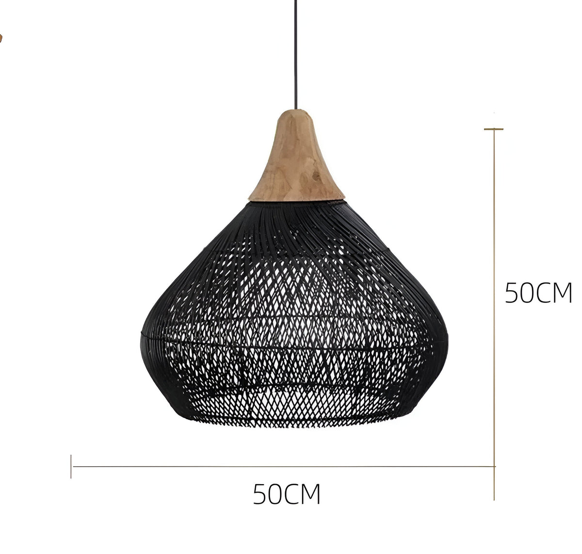 Suspension Rotin Tressé Main — Dôme Artisanal