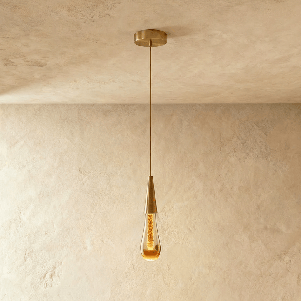 Suspension Gouttes de Cristal — Structure Aluminium