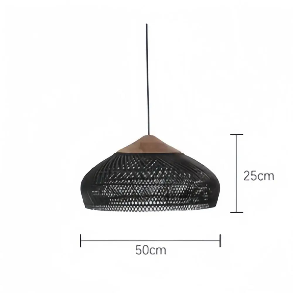 Suspension Rotin Dôme Tressé — Style Bohème Naturel