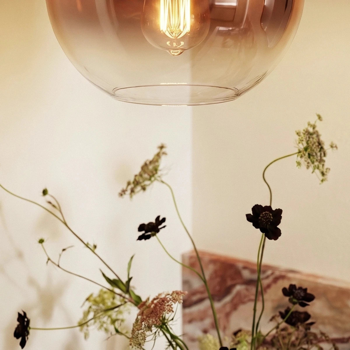 Suspension Sphère Verre — Diffuseur Épuré