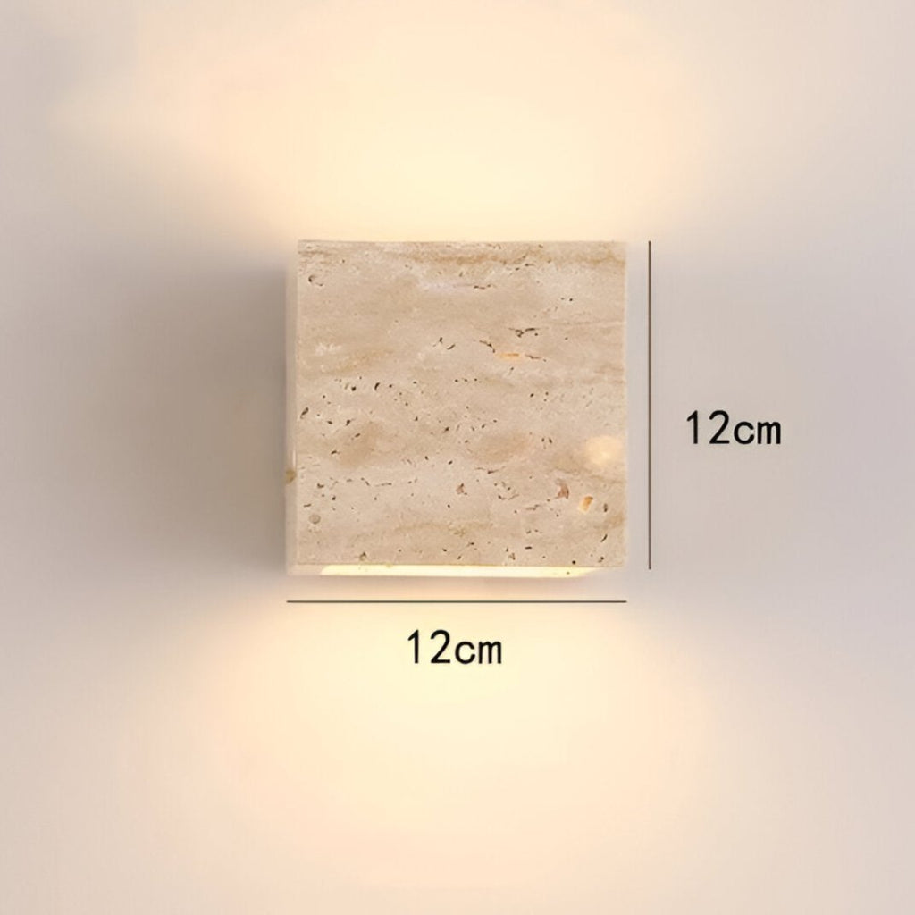 Applique Murale Travertin LED — Éclairage Extérieur Design