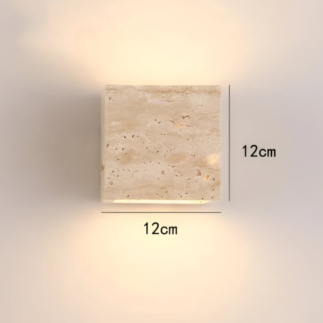 Applique Murale Travertin LED — Éclairage Extérieur Design