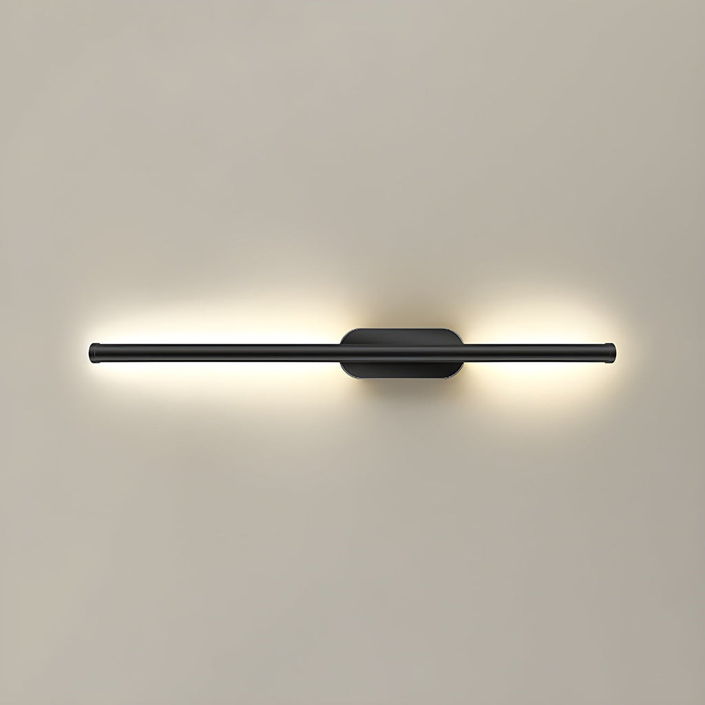 Lumiris applique murale design en acrylique noir avec éclairage LED intégré, style minimaliste.