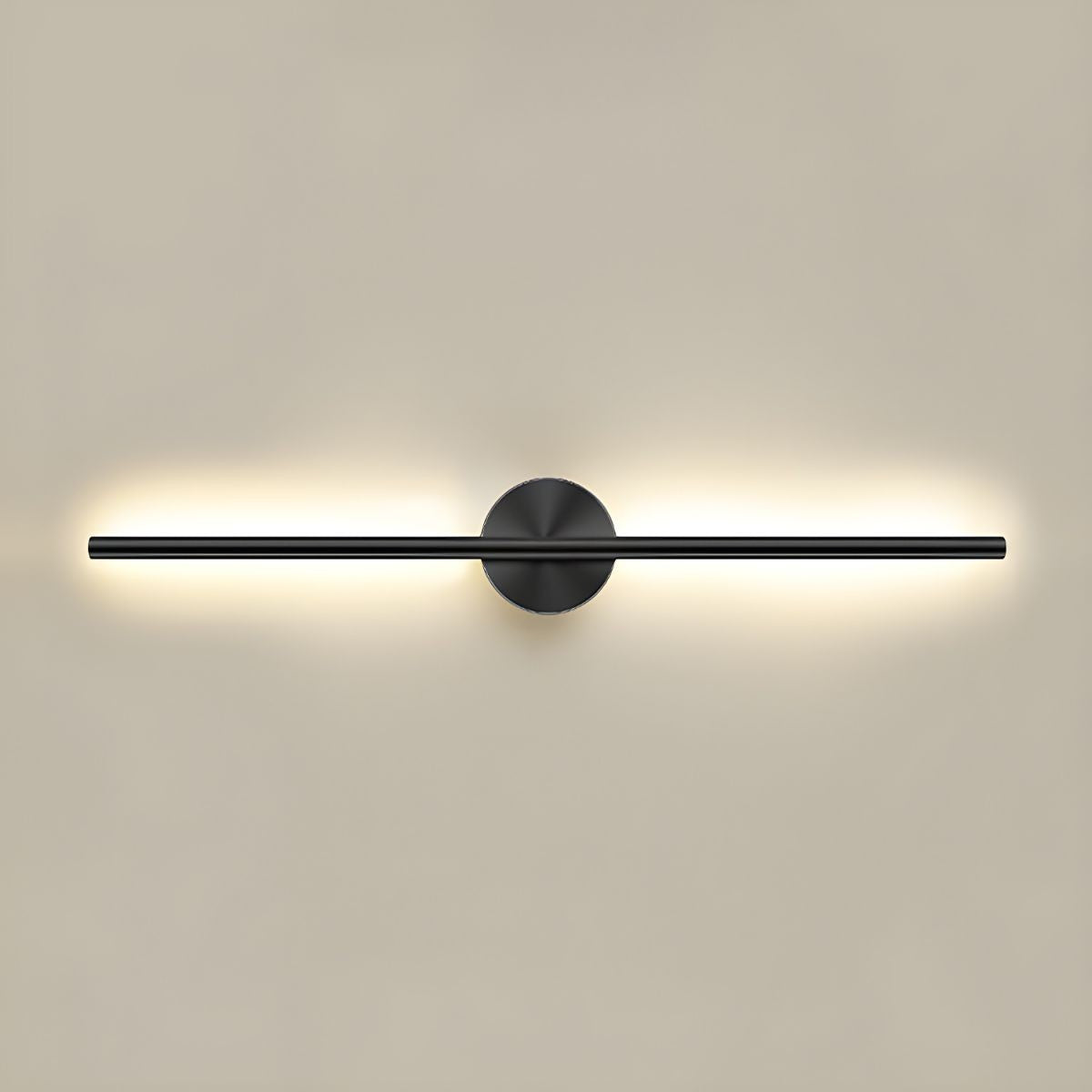 Lumiris Applique murale design en acrylique noir et métal, éclairage LED moderne pour couloir ou chambre.