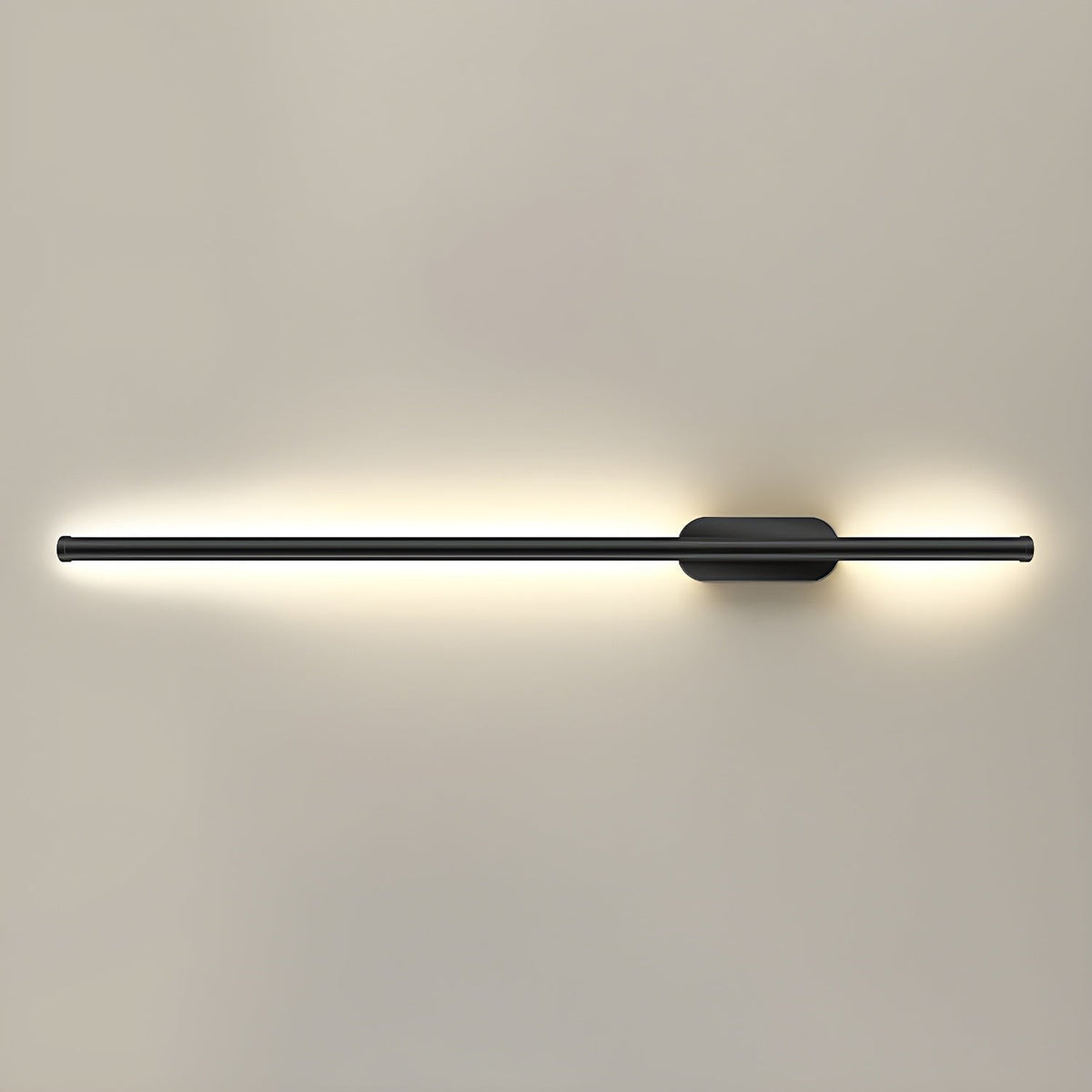 Lumiris Applique murale design en acrylique noir et métal, éclairage LED moderne pour couloir ou chambre.