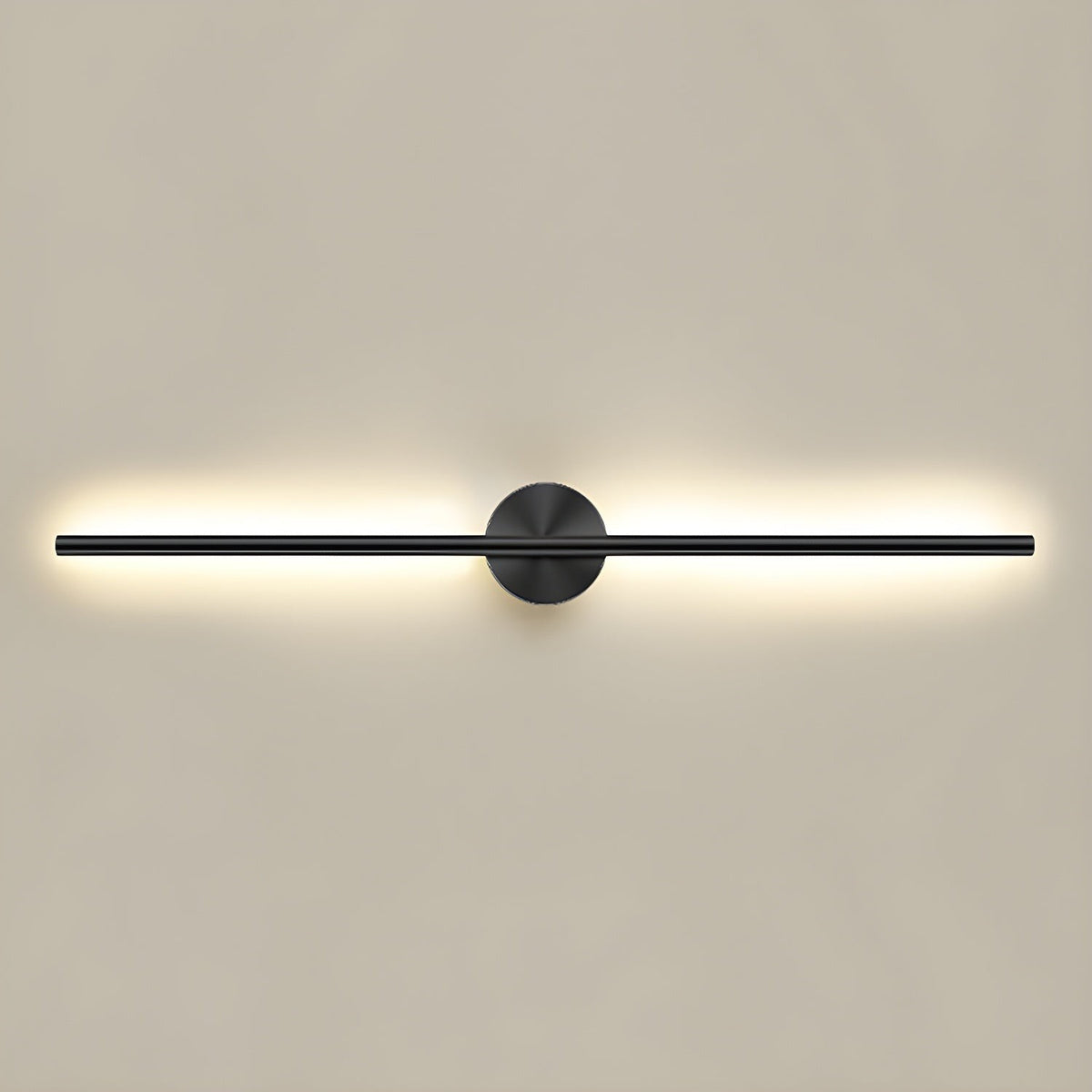 Lumiris Applique murale design en acrylique noir et métal, éclairage LED moderne pour couloir ou chambre.