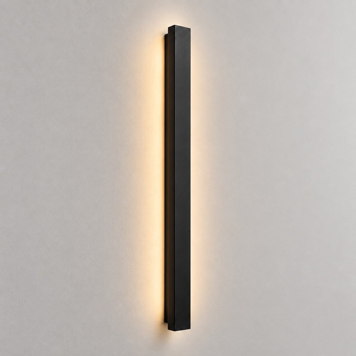 Lumiris applique murale LED extérieure en métal noir, design moderne, éclairage façade, 120cm