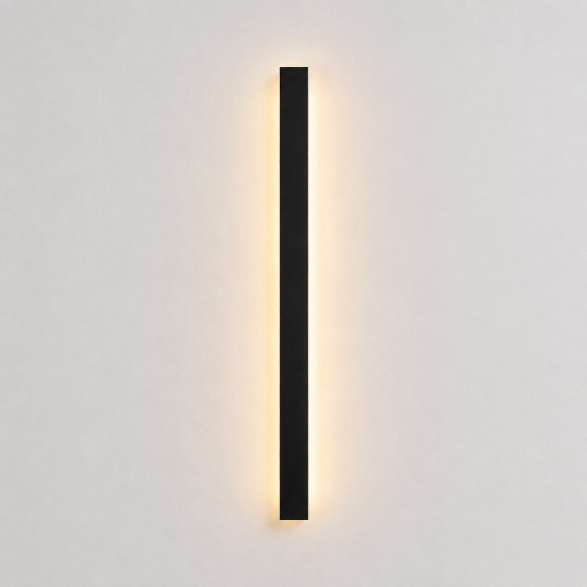 Lumiris applique murale extérieure LED noire en métal, design épuré, éclairage façade, 120cm