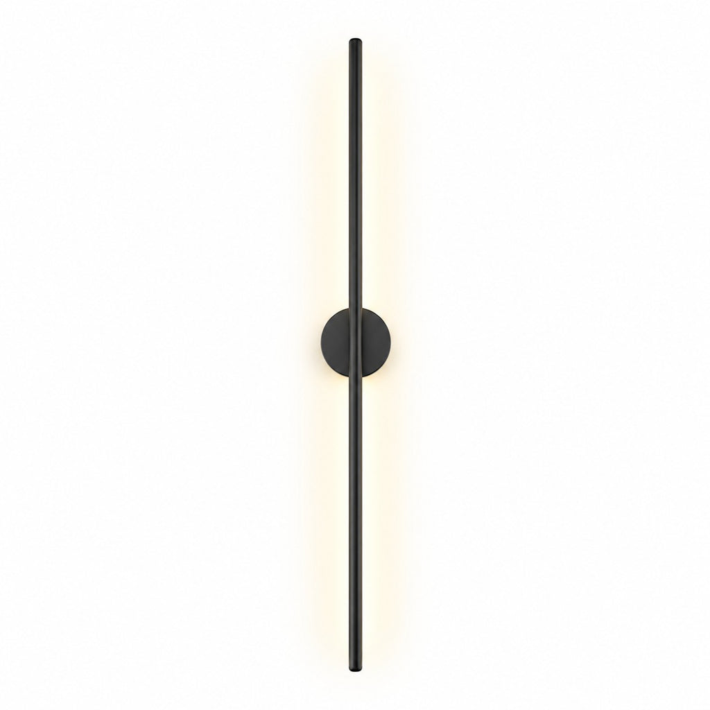 Lumiris applique murale linéaire noire en acrylique et métal, éclairage LED moderne pour couloir ou chambre.