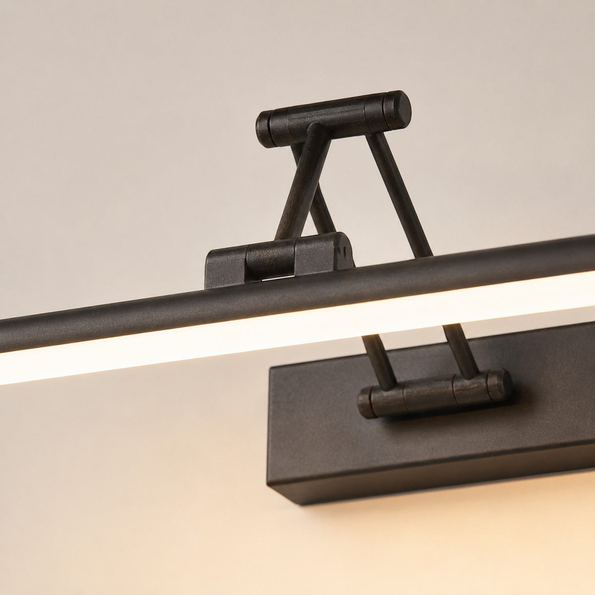 Lumiris applique murale linéaire en métal noir réglable avec éclairage LED froid