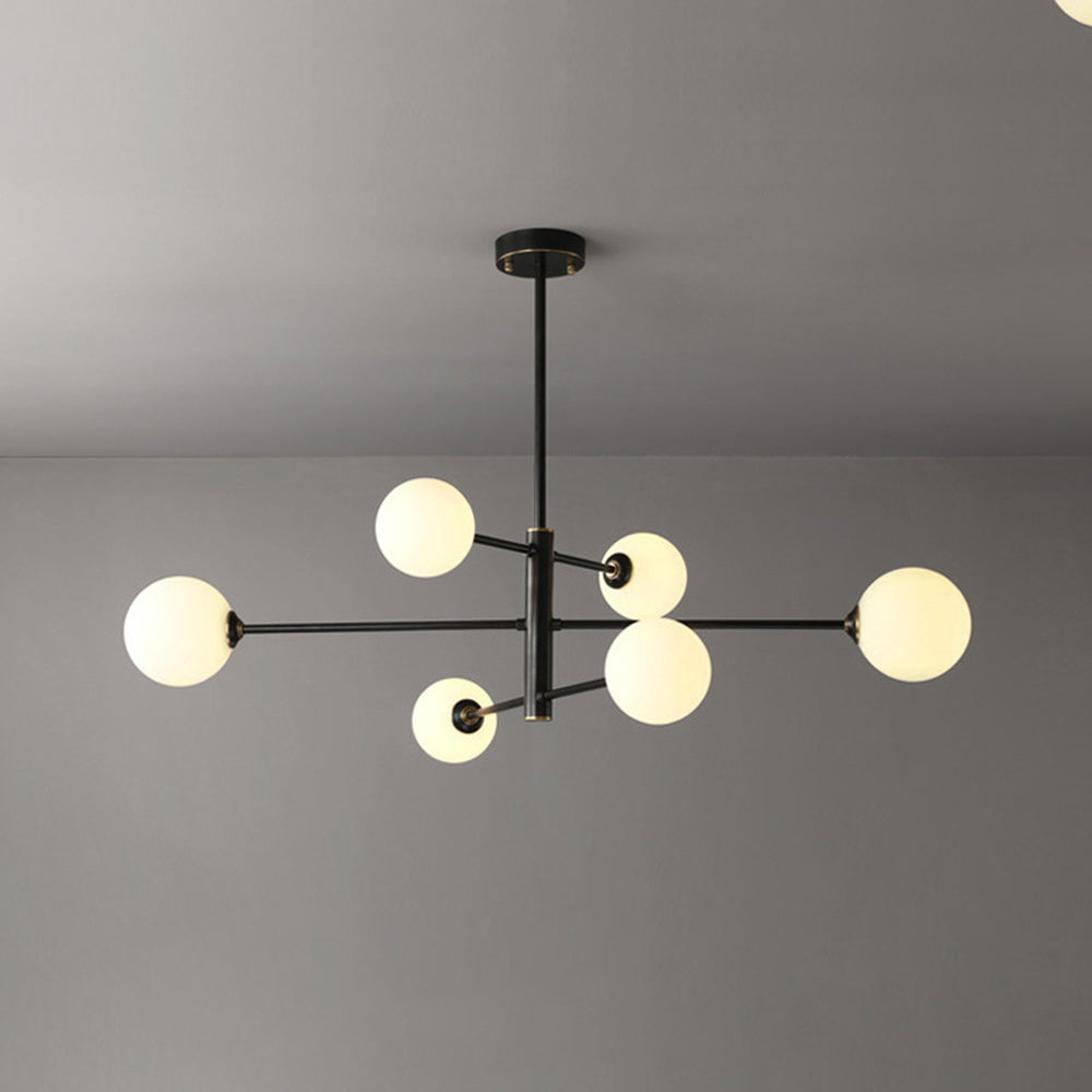 Lumiris Lustre Moderne en Cuivre et Verre, suspension design sphérique, idéal salon/bureau.
